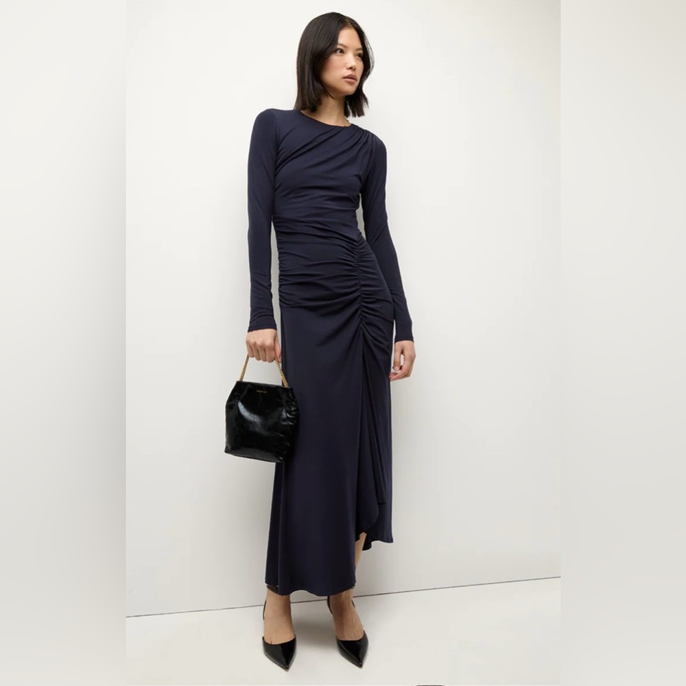 Veronica Beard Navy Long Sleeve Dress